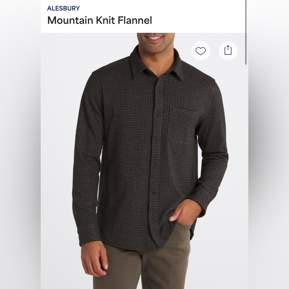 Alesbury Mountain Knit Flannel Black and Gray Checkered reversible